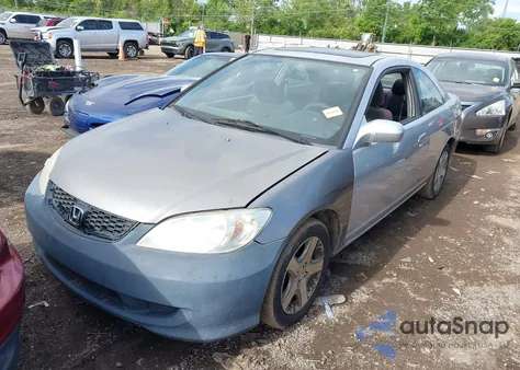2005 Honda Civic Ex из США, поврежденный, VIN 1HGEM22995L044345